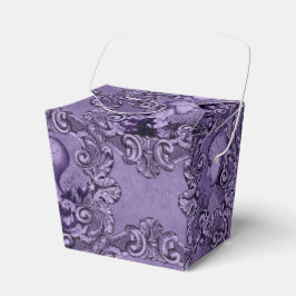 Caja Para Regalos Frenología púrpura y negra victoriana antigua