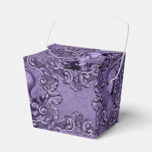 Caja Para Regalos Frenología púrpura y negra victoriana antigua