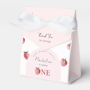 Caja Para Regalos Fresa 1er cumpleaños fiesta Favor Box
