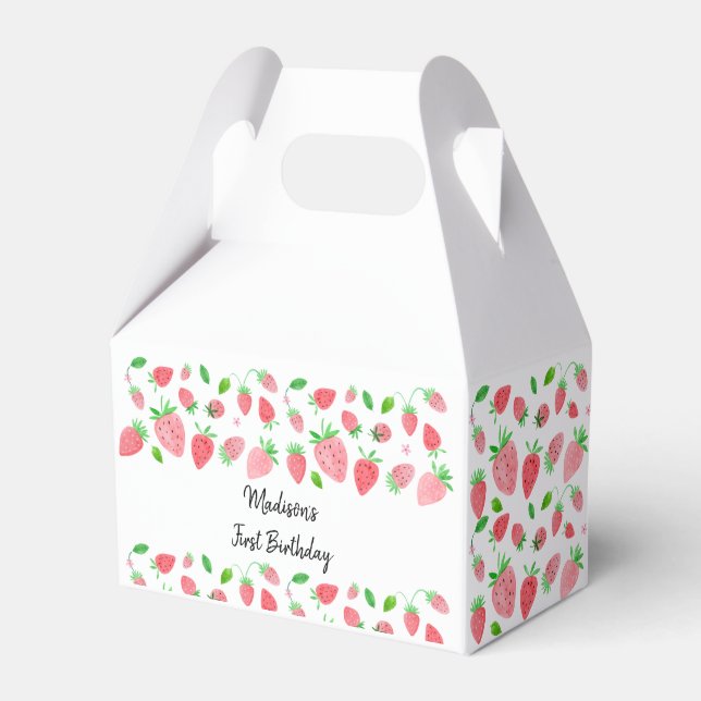 Caja Para Regalos Fresa Berry Sweet Birthday (Front Side)
