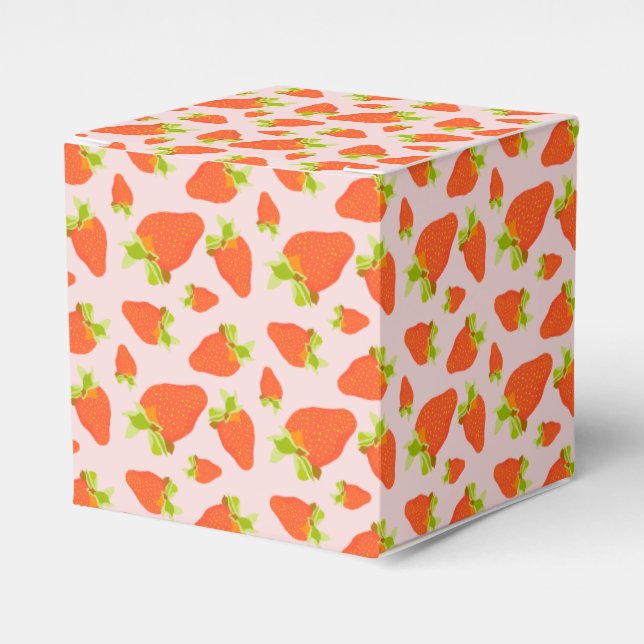 Caja Para Regalos Fresa Leche (Costado Anverso)