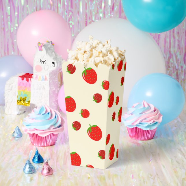 Caja Para Regalos Fresa roja en rosa (Fiesta)