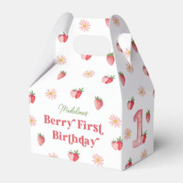 Caja Para Regalos Fresa y Daisy Berry Primer cumpleaños