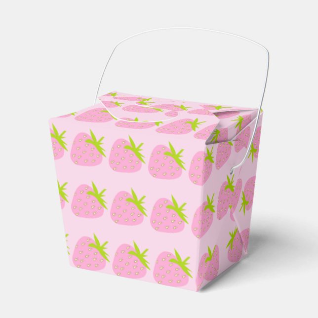 Caja Para Regalos Fresas Rosadas (Front Side)