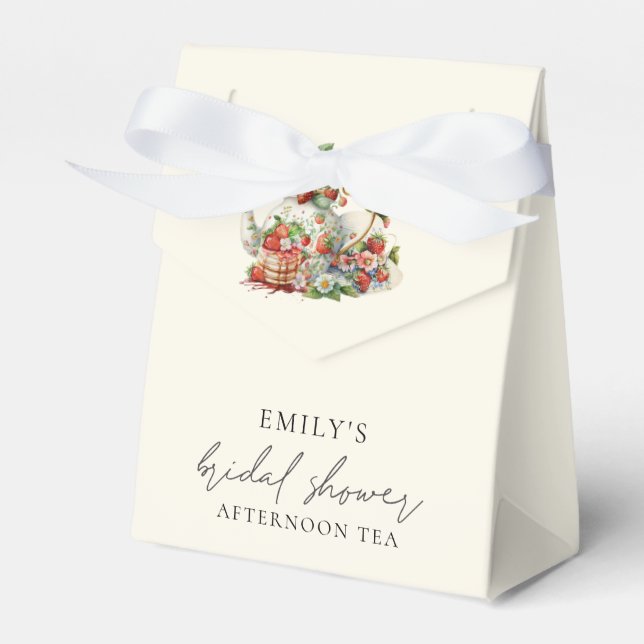 Caja Para Regalos Fresas Tarde Tea Bridal Ducha Gracias (Front Side)