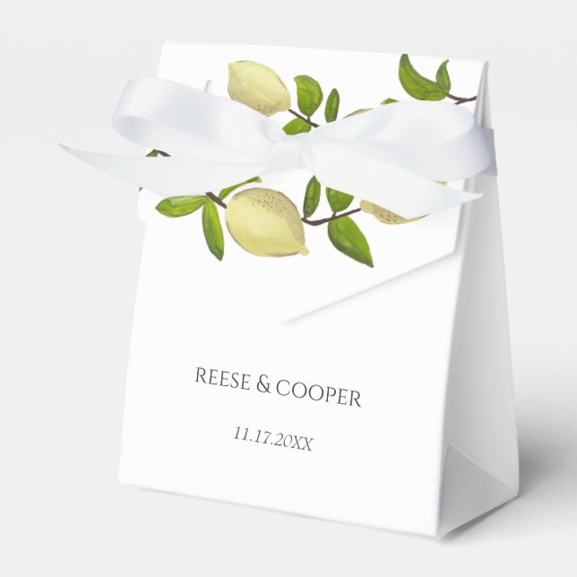 Caja Para Regalos Fresh Citrus Painted Lemons Modern Mediterranean (Front Side)