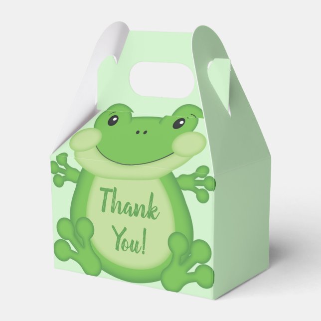 Caja Para Regalos Frog Baby Shower Green (Front Side)