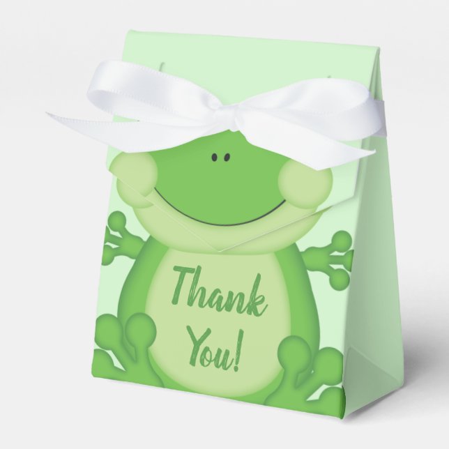Caja Para Regalos Frog Baby Shower Green (Front Side)