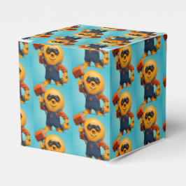 Caja Para Regalos Fröhlicher Baumeister – Gelber Held mit Hammer  