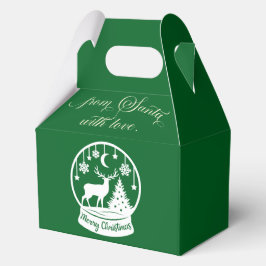 Caja Para Regalos From Santa With Love Snow Globe Deer