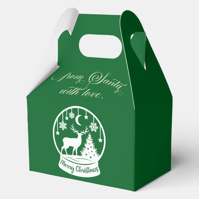 Caja Para Regalos From Santa With Love Snow Globe Deer (Anverso)