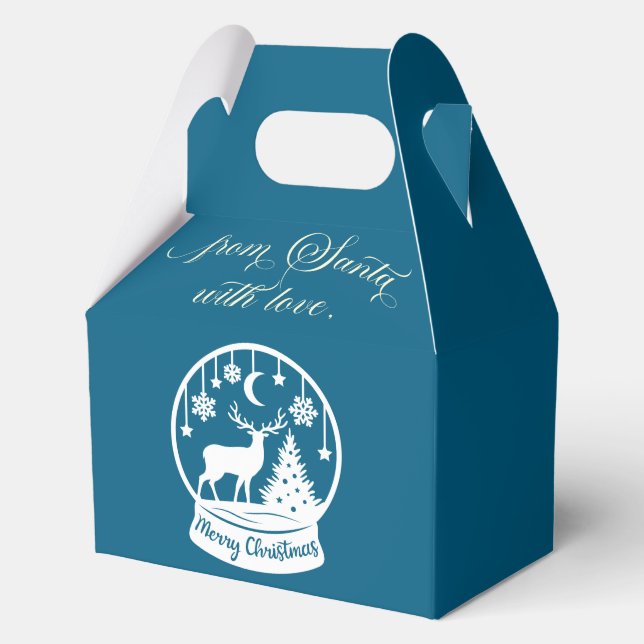 Caja Para Regalos From Santa With Love Snow Globe Deer (Anverso)