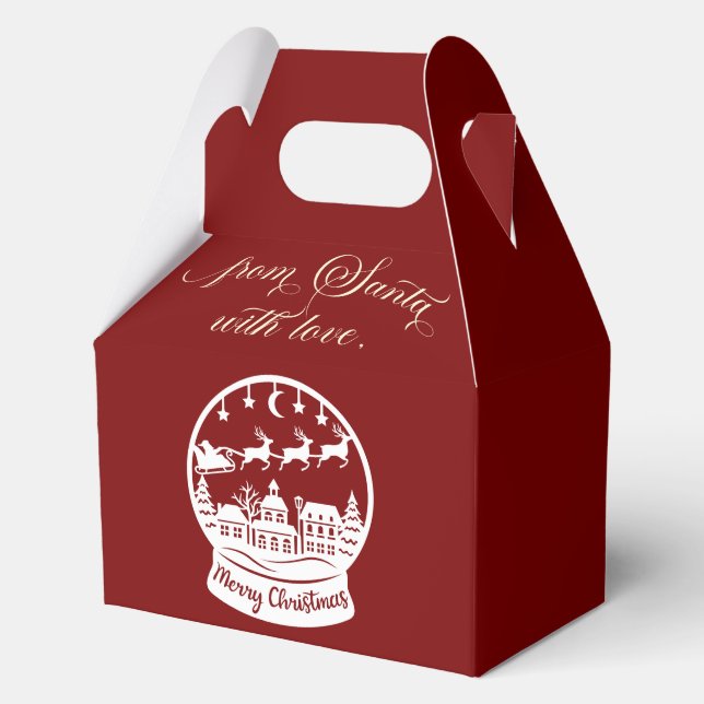 Caja Para Regalos From Santa With Love Snow Globe Santa (Anverso)