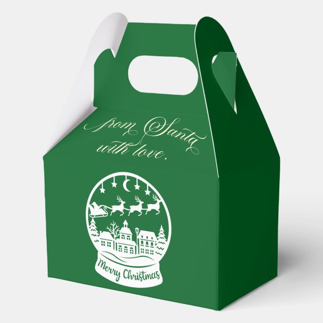 Caja Para Regalos From Santa With Love Snow Globe Santa (Anverso)