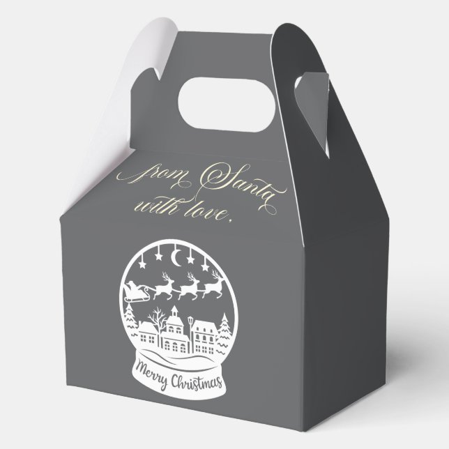 Caja Para Regalos From Santa With Love Snow Globe Santa (Anverso)