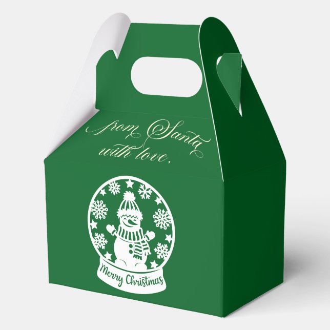 Caja Para Regalos From Santa With Love Snow Globe Snowman (Anverso)