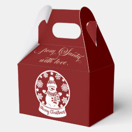 Caja Para Regalos From Santa With Love Snow Globe Snowman