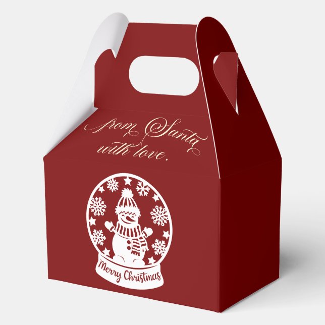 Caja Para Regalos From Santa With Love Snow Globe Snowman (Anverso)