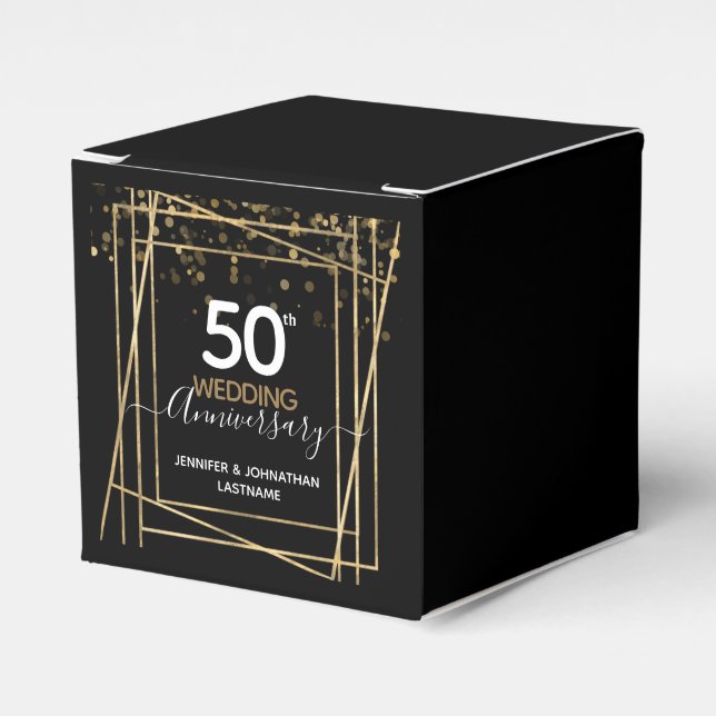 Caja Para Regalos Frontera de oro de 50 años (Costado Anverso)