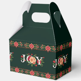 Caja Para Regalos frontera floral de Navidad ALEGRÍA
