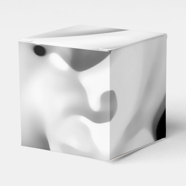 Caja Para Regalos Frozen: Gris, Blanco y Negro Abstracto (Costado Anverso)