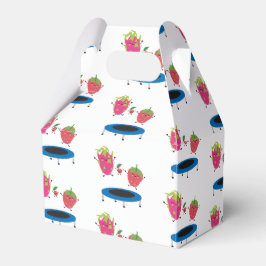 Caja Para Regalos Fruta Saltando Sobre Trampoline