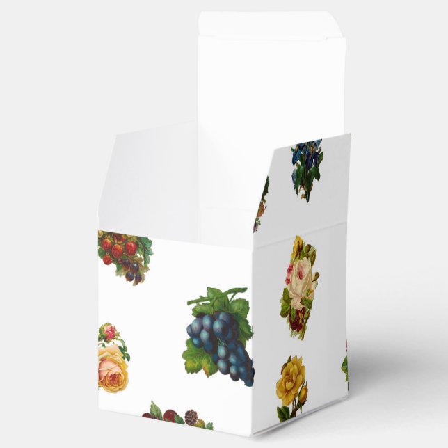Caja Para Regalos Frutas y flores de época (Abierto)