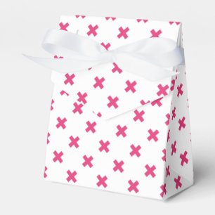 Caja Para Regalos Fuchsia cruza puntos en blanco