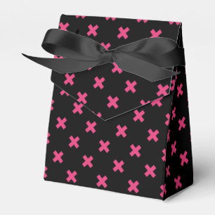 Caja Para Regalos Fuchsia cruza puntos en negro