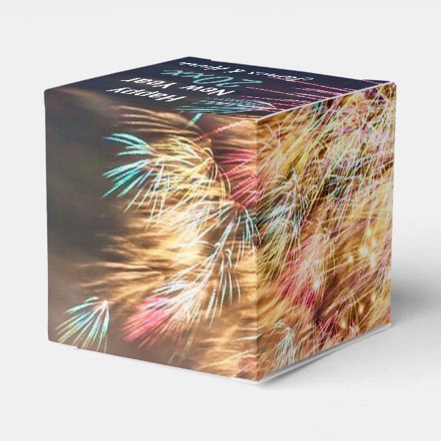 Caja Para Regalos Fuegos artificiales (Reverso Costado)
