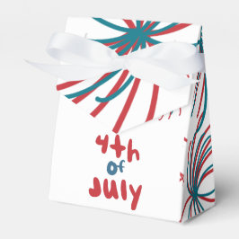 Caja Para Regalos Fuegos artificiales 4 de julio Estrellas Barbacoa