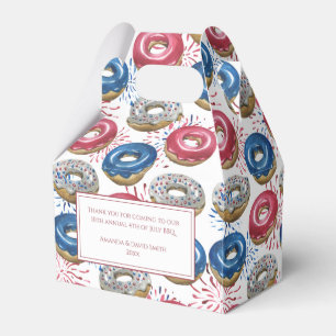 Caja Para Regalos Fuegos artificiales de rojo azul donan el 4 de jul