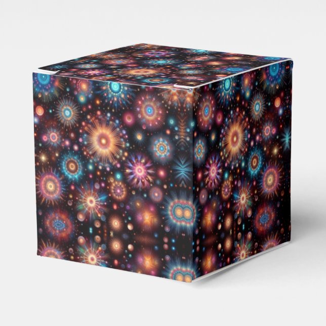 Caja Para Regalos Fuegos Artificiales Divertidos (Costado Anverso)