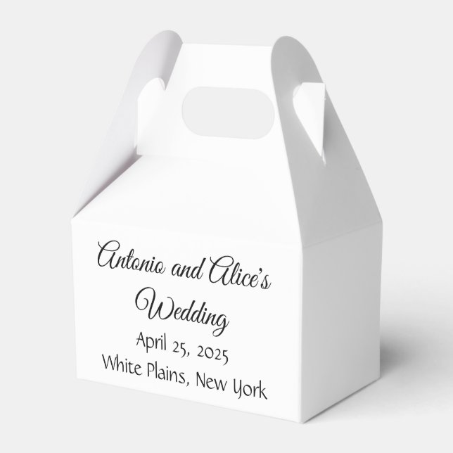 Caja Para Regalos Fuente de Fancy: Boda blanco (Front Side)