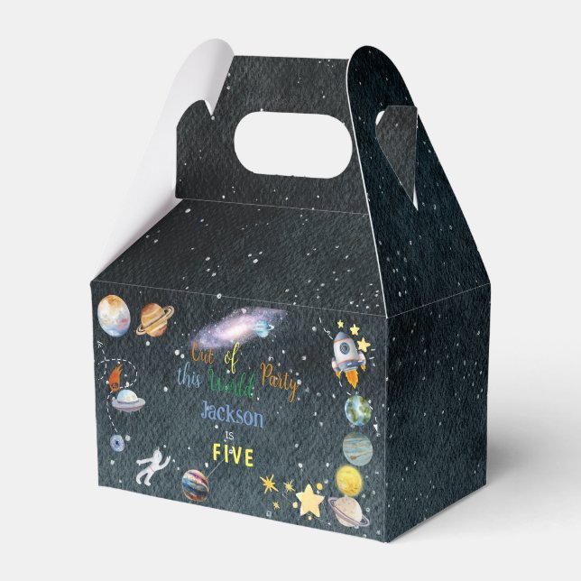 Caja Para Regalos Fuera de este mundo de la aventura espacial niños  (Front Side)