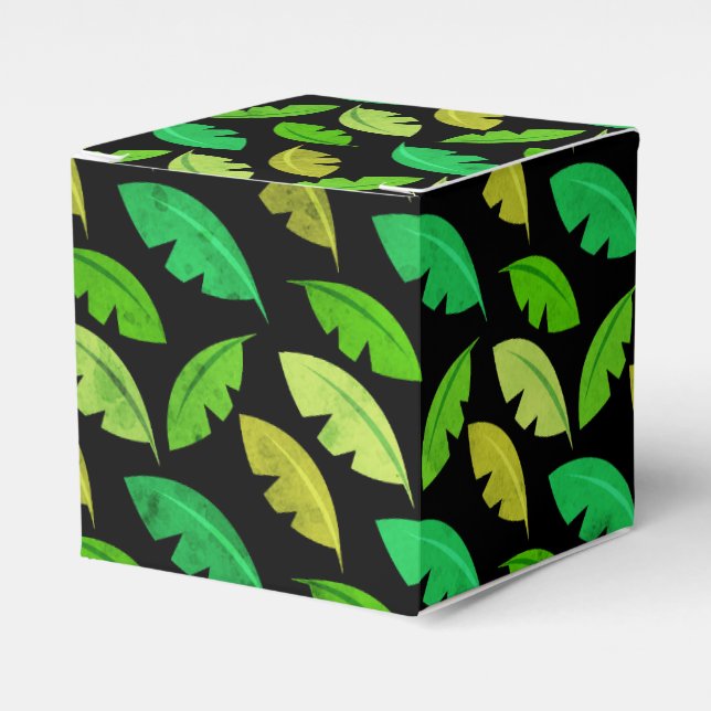Caja Para Regalos Fun Banana Leaf Tropical Birday Party Pattern (Costado Anverso)