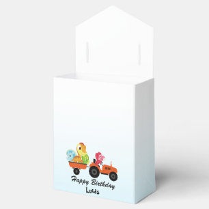 Caja Para Regalos Fun DINO tractor de dinosaurio Farm School Niño de