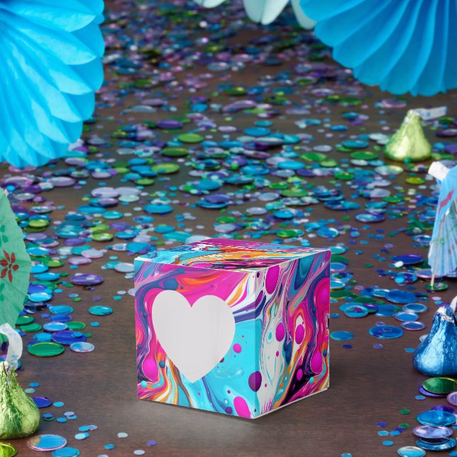 Caja Para Regalos Fun faux líquido para el patrón de baldosas (Fiesta)