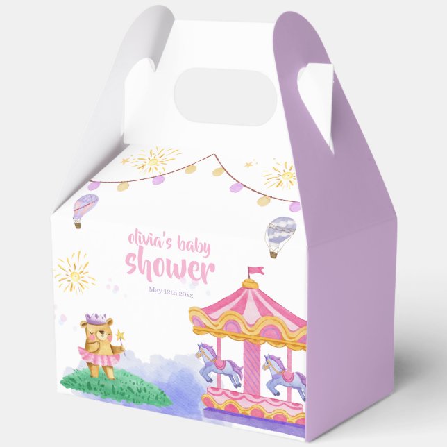 Caja Para Regalos Fun Girly Magly Carrusel de globo Baby Shower (Anverso)