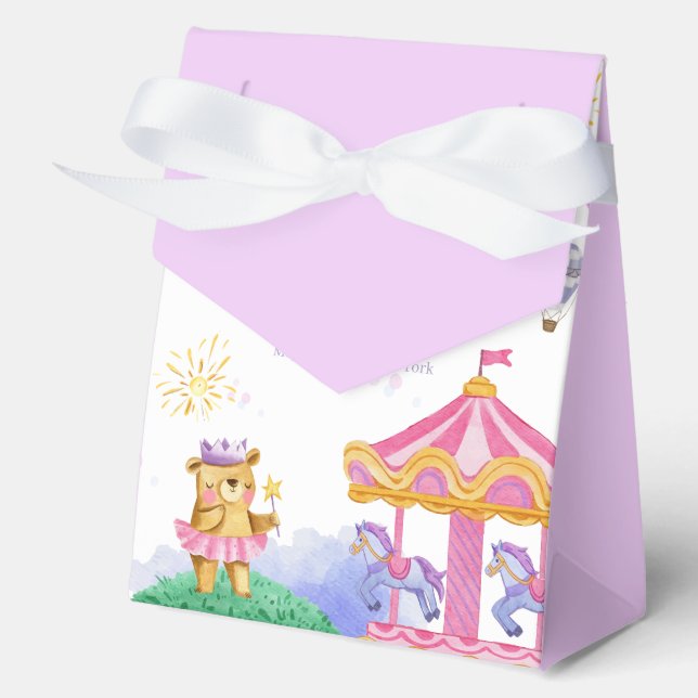 Caja Para Regalos Fun Magical Hot Air Balloon Carousse Baby Shower (Anverso)