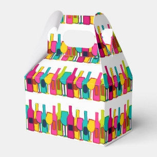 Caja Para Regalos Funda de patrón de botellas de vino de color para 