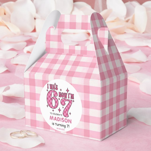 Caja Para Regalos Funny 7th Birthday | “I Was 6, Now 7” Party (Boda)