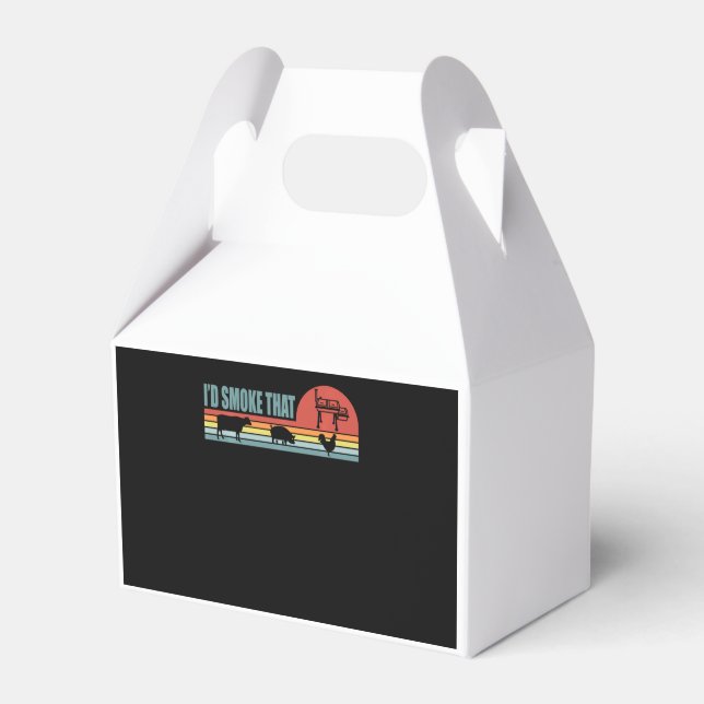 Caja Para Regalos Funny BBQ Id Fumar Esa Barbeque Retro (Front Side)