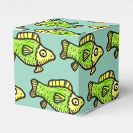 Caja Para Regalos Funny Cartoon Green Fish Drawing