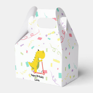 Caja Para Regalos Funny dinosaur Scooter Toy Birthday boy Fiesta