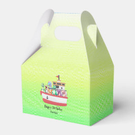 Caja Para Regalos Funny dinosaur Yacht Birthday party DIY Name