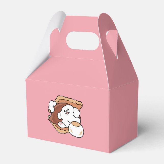 Caja Para Regalos Funny Dog and S’more Design – Kawaii Pet Lover Pun (Front Side)