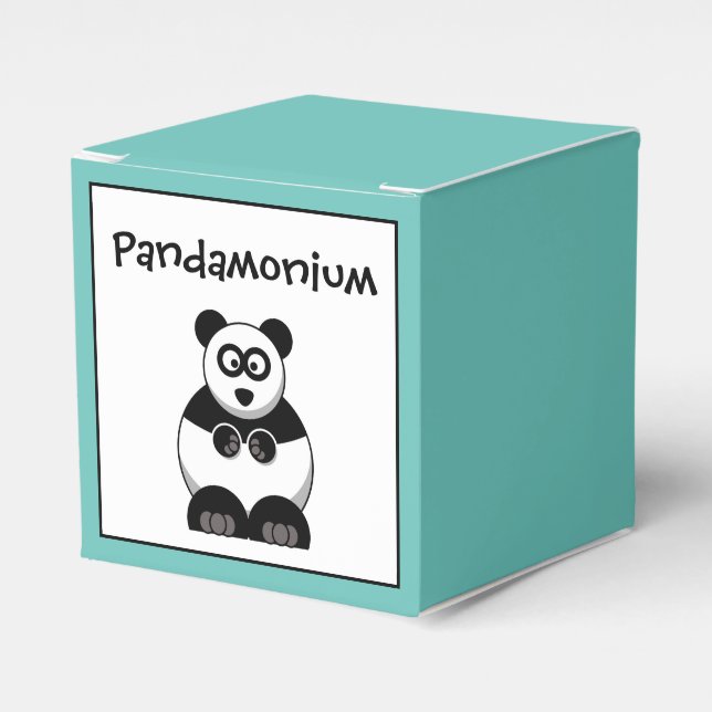 Caja Para Regalos Funny Pandamonium Panda Personalizado, Cute Stress (Costado Anverso)