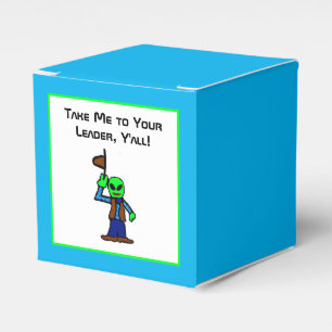 Caja Para Regalos Funny Personalizado de Cowboy Alien con secuestro