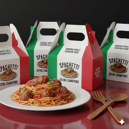 Caja Para Regalos Funny Spaghetti Eating Champions Family Reunion